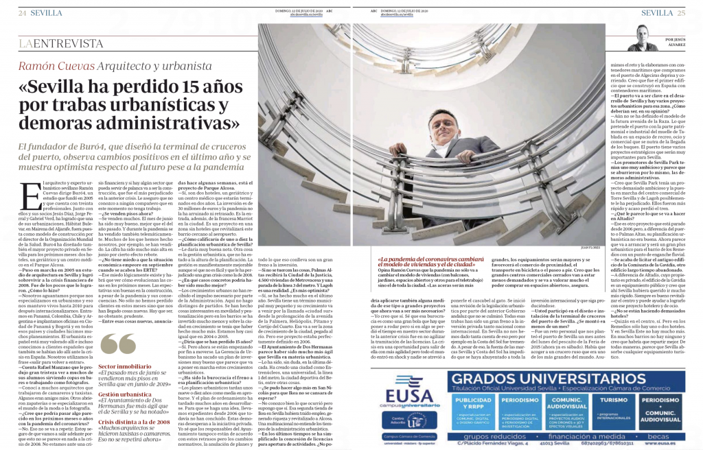El diario ABC entrevista a Ramón Cuevas para analizar la situación urbanística actual y las perspectivas del sector